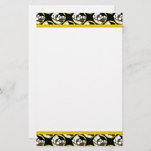 Abschluss mit Cap & Diploma Briefpapier (Vorne/Hinten)