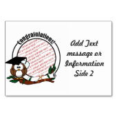 Abschluss mit Cap & Diploma Tischnummer (Rückseite)