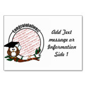 Abschluss mit Cap & Diploma Tischnummer (Vorderseite)