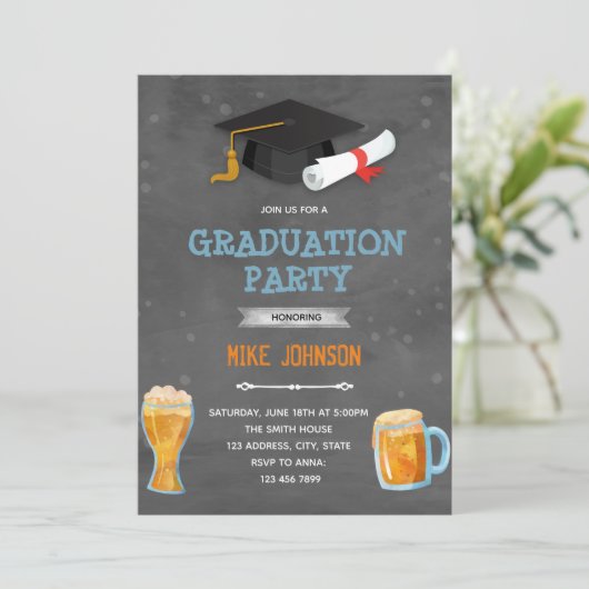 Abschluss mit Cheer Einladung (Stehend Vorderseite)