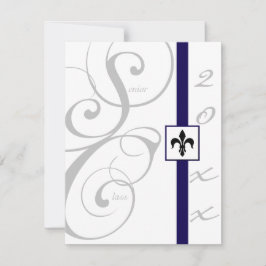 Abschluss mit dem blauen Scroll Einladung