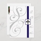 Abschluss mit dem blauen Scroll Einladung (Vorne/Hinten)