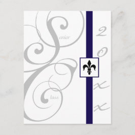 Abschluss mit dem blauen Scroll Einladung