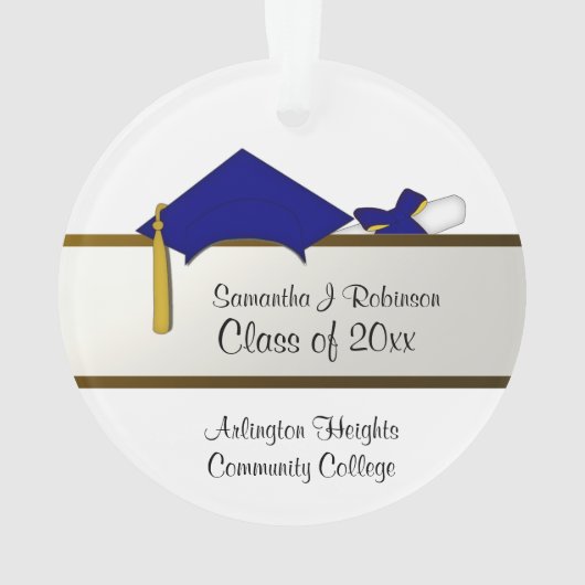 Abschluss mit dunklem Rot Cap Ornament (Rückseite)