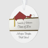 Abschluss mit dunklem Rot Cap Ornament (Vorderseite)