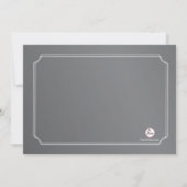 Abschluss mit dünnen Rahmen - Einladung zum Foto (Rückseite)