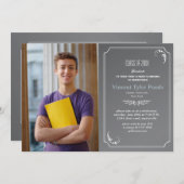 Abschluss mit dünnen Rahmen - Einladung zum Foto (Vorne/Hinten)