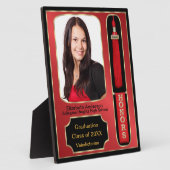 Abschluss mit Ehren Foto Plaque Red Fotoplatte (Seite)