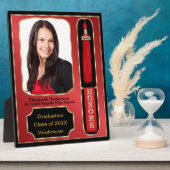 Abschluss mit Ehren Foto Plaque Red Fotoplatte (Seite)