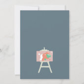 Abschluss mit farbigen Malereien Einladung (Rückseite)