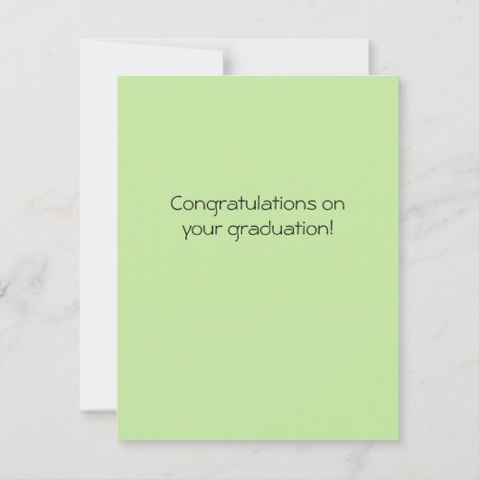 Abschluss mit Girl Holding Balloons Dankeskarte (Rückseite)