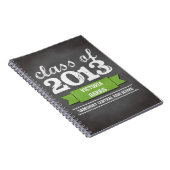 Abschluss mit grünem Banner Notizblock (Rechte Seite)