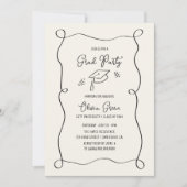 Abschluss mit handgezogenen Rahmen Einladung (Vorderseite)