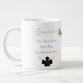 Abschluss mit individuellem Namen, Datum und Quali Jumbo-Tasse