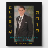 Abschluss mit Jahr und Schulname Fotoplatte (Vorderseite)