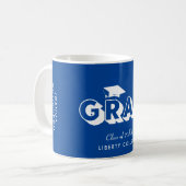 Abschluss Mit Monogramm Blue Kaffeetasse (Vorderseite Links)