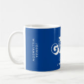 Abschluss Mit Monogramm Blue Kaffeetasse (Links)