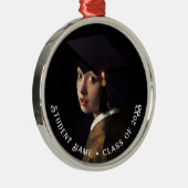 Abschluss mit Perlenohrring Ornament Aus Metall (Rechts)