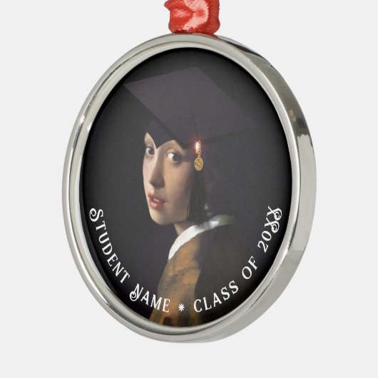 Abschluss mit Perlenohrring Ornament Aus Metall (Links)