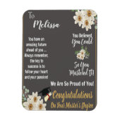 Abschluss mit personalisiertem Master-Abschluss Magnet (Vertikal)