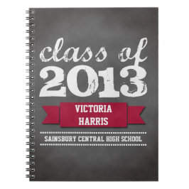 Abschluss mit rotem Banner Notizblock