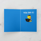 Abschluss mit Rubber Ducky Cartoon Karte (Innenseite)