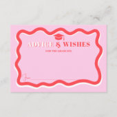 Abschluss mit seitenrosa Kurve zacken, wavy Ratsch Begleitkarte (Vorderseite)