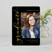 Abschluss mit seitlichem Schreibvorgang bearbeiten Folieneinladung (Stehend vorne)