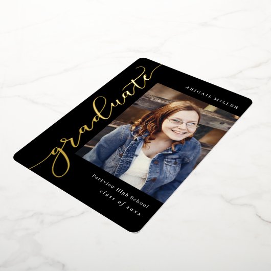 Abschluss mit seitlichem Schreibvorgang bearbeiten Folieneinladung (Gedreht)