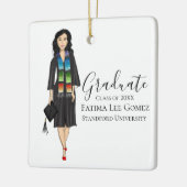 Abschluss mit Serape Grad Cap and Gown Keramikornament (Links)