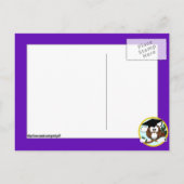 Abschluss mit Umschlag und Diplom - Lila und Gold Ankündigungspostkarte (Rückseite)