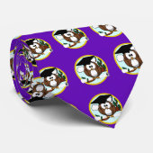 Abschluss mit Umschlag und Diplom - Lila und Gold Krawatte (Gerollt)