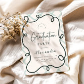 Abschluss mit Wavy-Frame-Kastenform Einladung