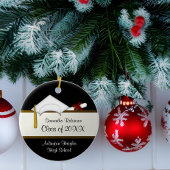 Abschluss mit weißer Kappe Keramik Ornament