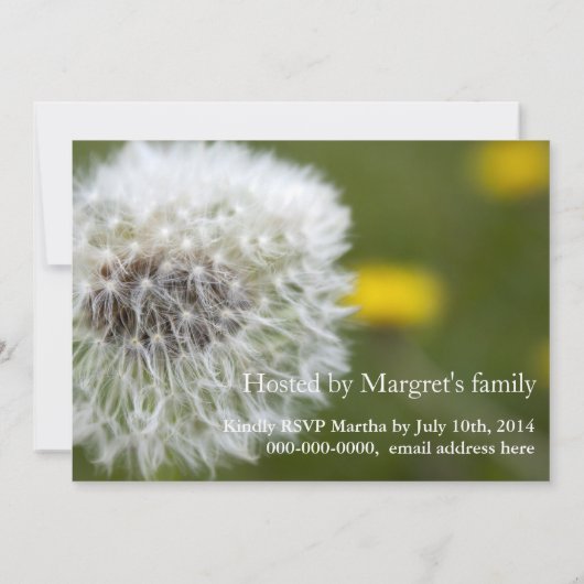 Abschluss mit wunderschönem, weißem Leuchter Einladung (Rückseite)