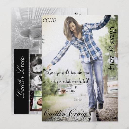 Abschluss-Mitteilung Einladung (Vorne/Hinten)