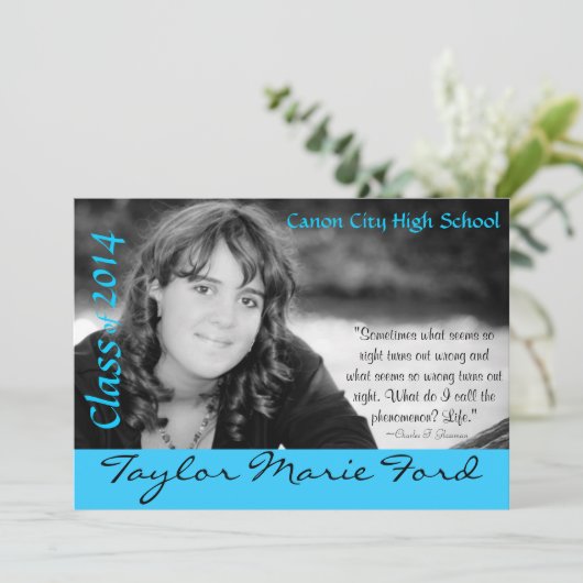 Abschluss-Mitteilung Einladung (Stehend Vorderseite)