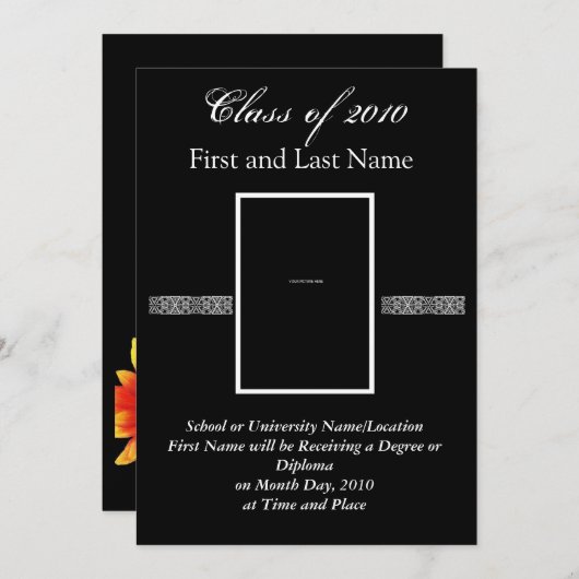 Abschluss-Mitteilung oder Einladung (Vorne/Hinten)