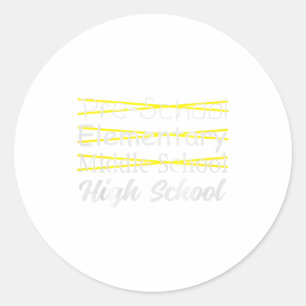 Abschluss Mittelschule Junior High Abschluss lusti Runder Aufkleber