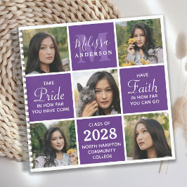 Abschluss Modern 5 Foto Collage GuestBook Notizblock