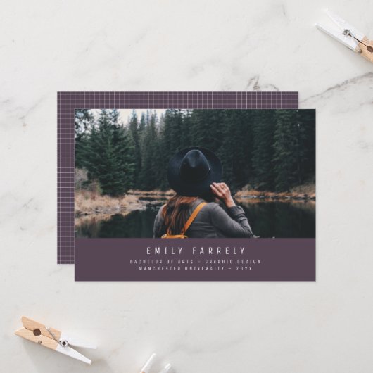 Abschluss modern minimalistisch elegant stilvoll l (Vorderseite/Rückseite Beispiel)