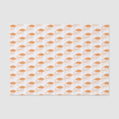 Abschluss Modern Orange Abschlusskappe Tissue-Papi Seidenpapier (Vorderseite)