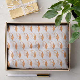 Abschluss Modern Orange Abschlusskappe Tissue-Papi Seidenpapier