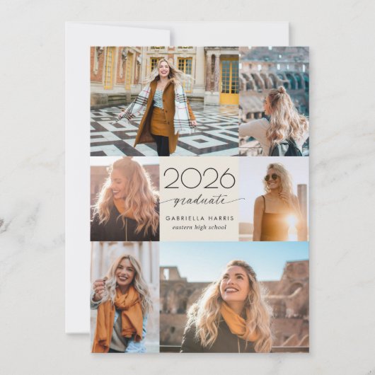 Abschluss Modern Script 2026 Einladung (Vorderseite)