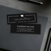 Abschluss | Modern Script Black Card Telefonnummerkarte