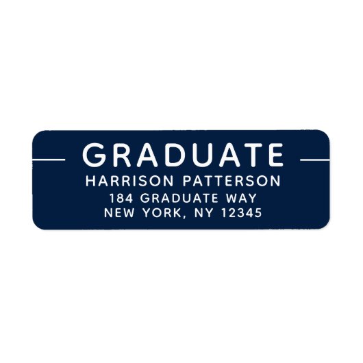 Abschluss Modern Script Blue White (Vorne)