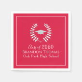 Abschluss Modern Simple Eleganson Rot Serviette (Vorderseite)