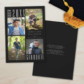 Abschluss Modern Sleek Vier Fotos Schwarz Ankündigung