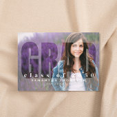 Abschluss Moderne einfache Großtypografie Zwei Fot Einladung