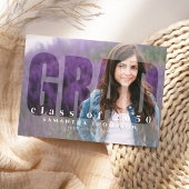 Abschluss Moderne einfache Großtypografie Zwei Fot Einladung